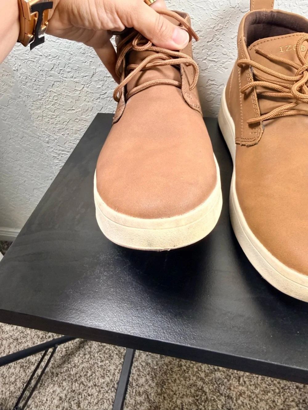 IZOD Palmer Men’s Size 10M Brown Chukka Boots Casual Lace Up Shoes - Picture 8 of 9